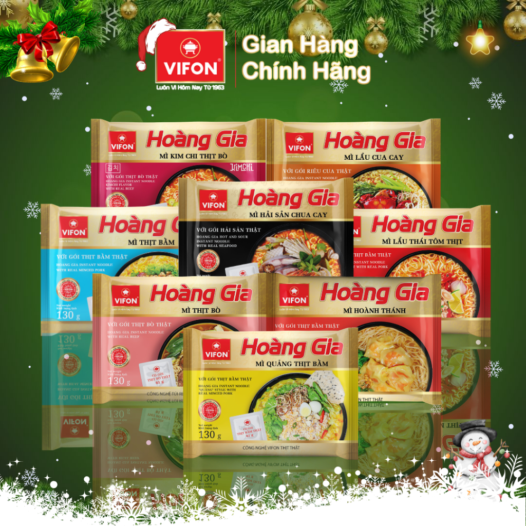 Set Of 3 VIFON Minced Meat Royal Noodles / Crab Hot Pot / Beef / Kimchi