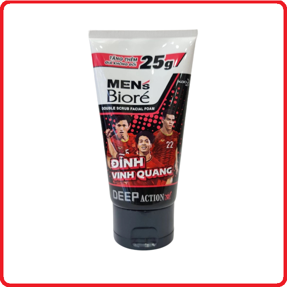 Biore Men Facial Wash For Men Deep Clean Remove Blackheads 125g