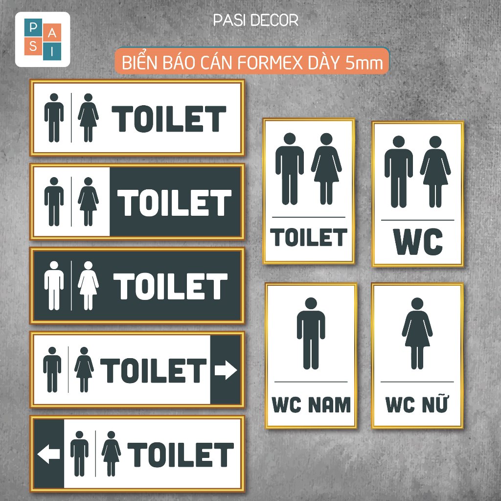 Formex-rolled Toilet - WC signs, 5mm thick, waterproof, wall decoration ...