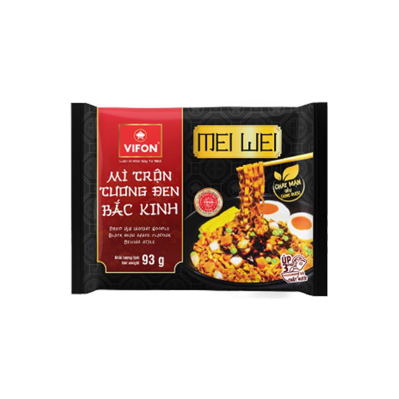Combo 5 Packs Of Beijing Mei Wei Vifon Black Soy Sauce Noodles 93g