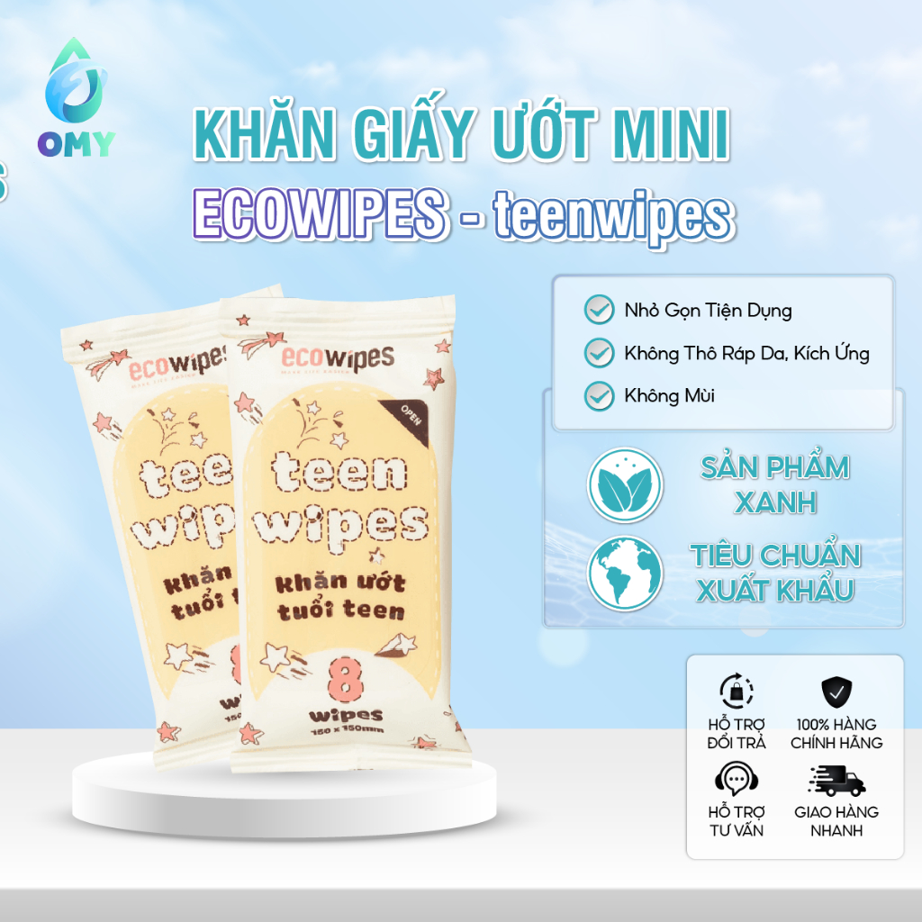 Wet Wipes, EcoWipes mini Wet Tissue Instead Of Compact Toilet Paper