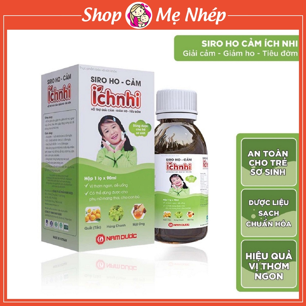 Ich Nhi Cough Syrup 90ml SugarFree Cough Syrup To Support Colds, Cough
