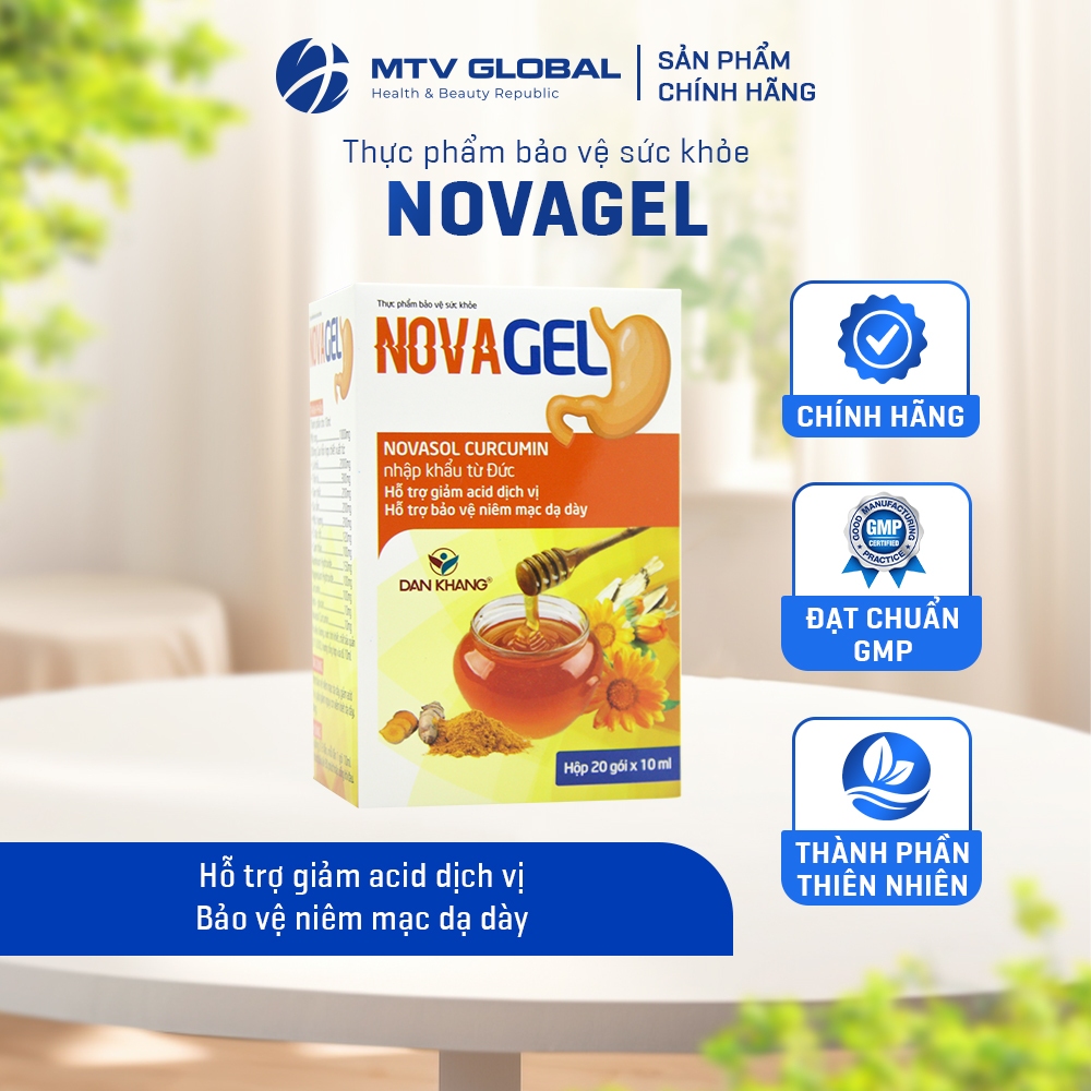 Novagel Dan Khang Stomach Pain Relief Drink Package - Box of 20 packs x ...