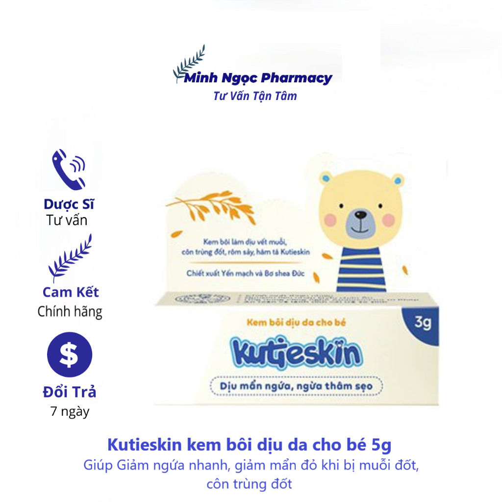 Kutieskin skin soothing cream for babies with mosquito bites, insect ...