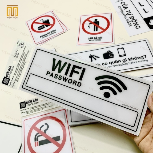 Wifi PASS sign for coffee shops, Restaurants - Wall Decal, Glass ...