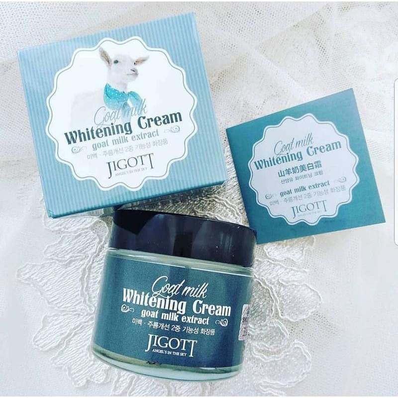 Jigott Goat Milk Whitening Cream & Softening Cream 70ml (Genuine