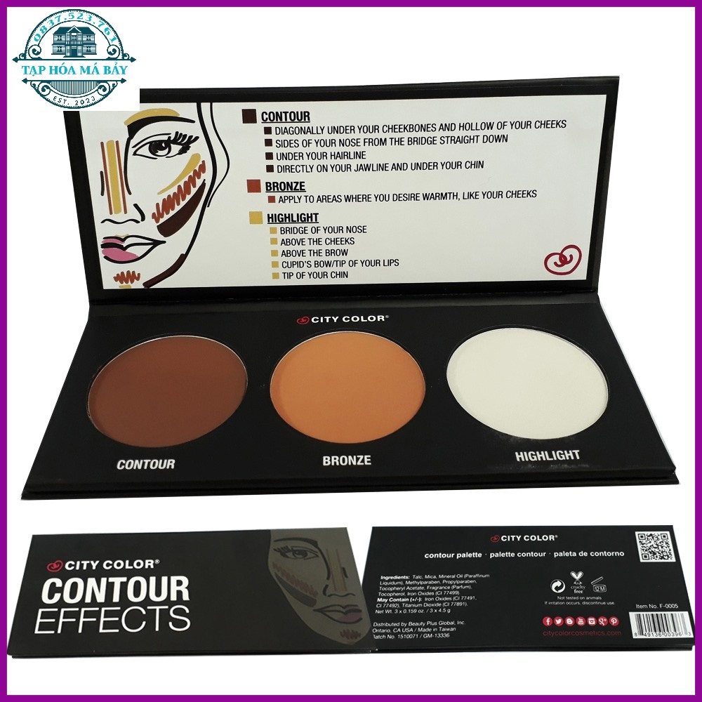 City color contour effects palette 3-panel Contouring Powder | Shopee ...