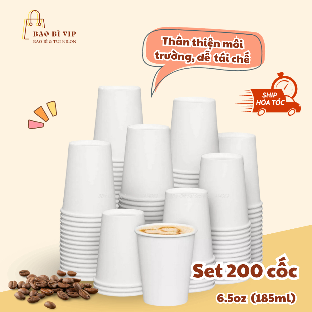 Disposable paper cups, Set of 50 white Korean paper cups, paper cups ...