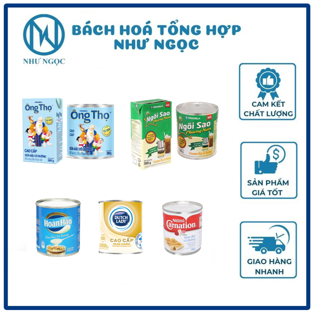 Condensed Milk 380G - Dutch Lady / Perfect / Ong Tho / South Green Star ...