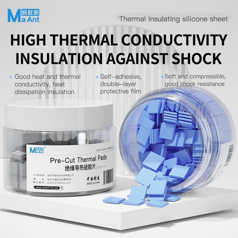 Heatsink, Insulation Stickers For ic And Components (12X12X1.5Mm