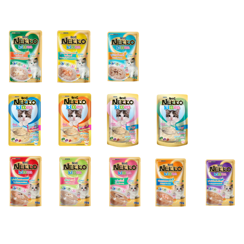 Pate Nekko Kitten For Kittens Creamy, Smooth Sauce 70g Pack Shopee