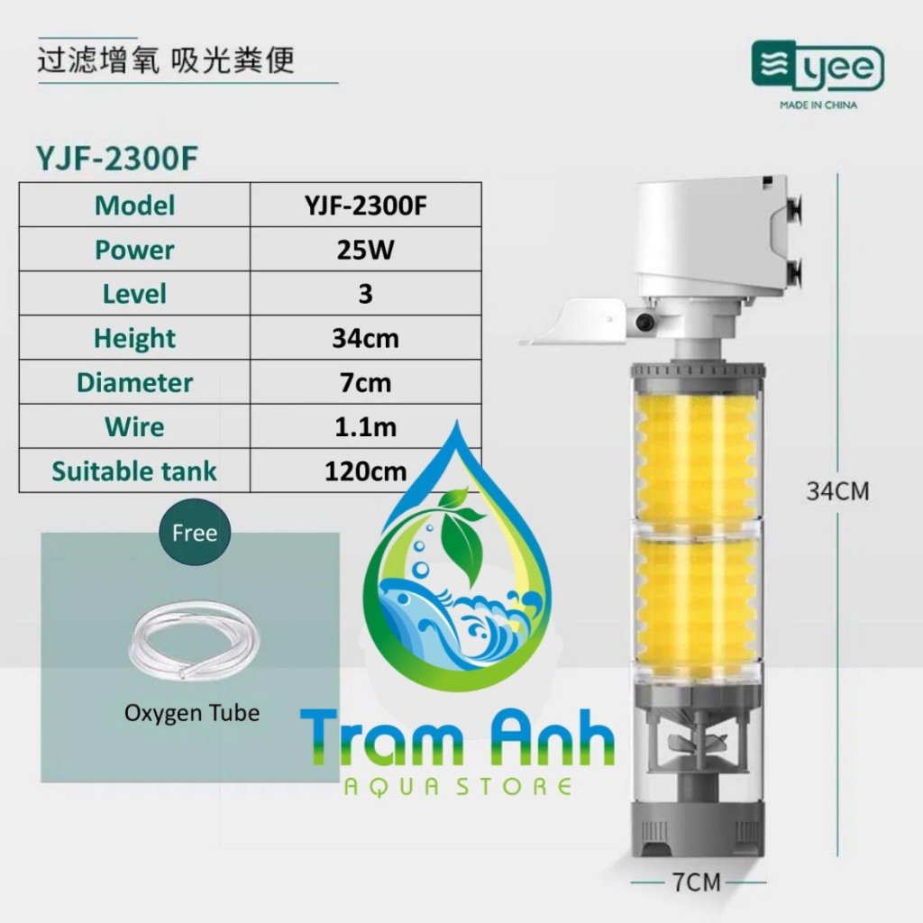 OXY New 12 2023 YEE 6 in 1 multi function water filter Submersible fish tank filter to create oxygen Shopee Malaysia