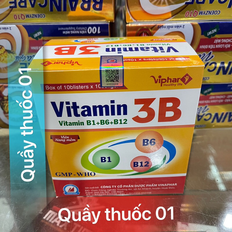 Vitamin 3B B1-B6-B12 Oral Tablet (Box Of 100 Tablets) | Shopee Malaysia