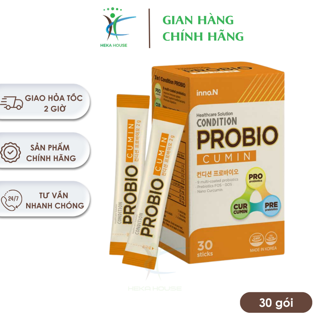 Probiotics CONDITION PROBIO Korea Supplement Nano Turmeric Box Of 30