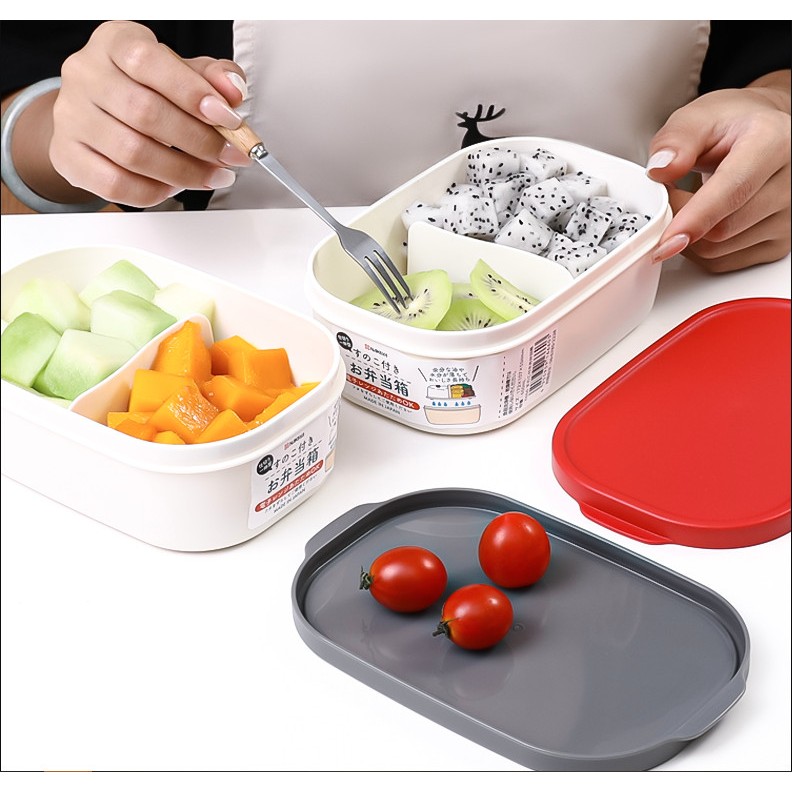 Food Containers Divided Into 2 Compartments Nakaya 650ml Japan Shopee