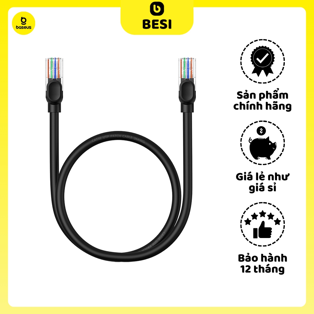 Baseus High Speed CAT5 Gigabit Cable 2 End Lan Cable (Round