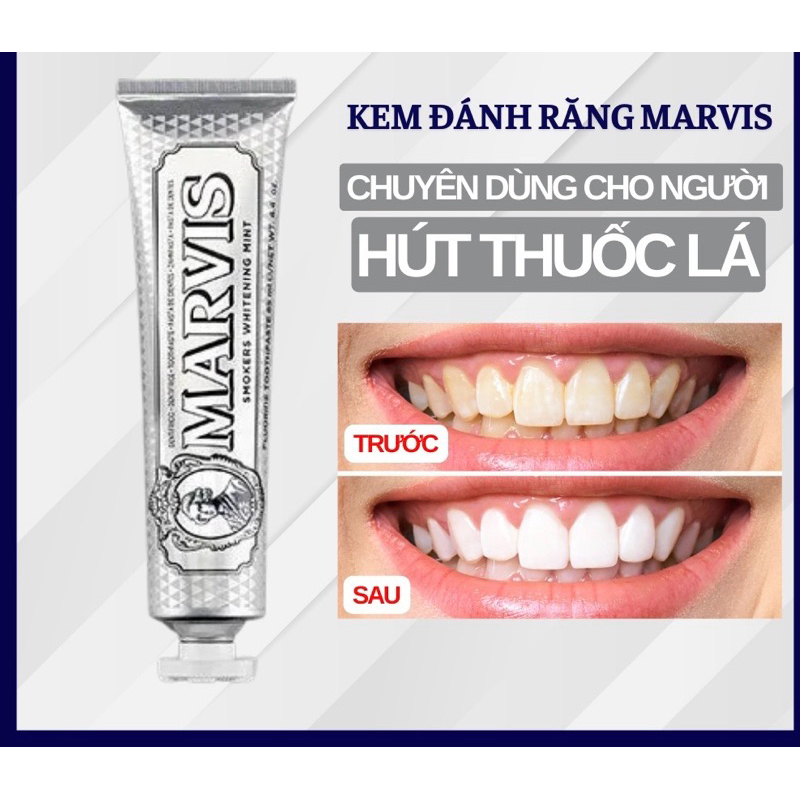 Marvis Smoker Genuine imported Italian toothpaste for smokers | Shopee ...