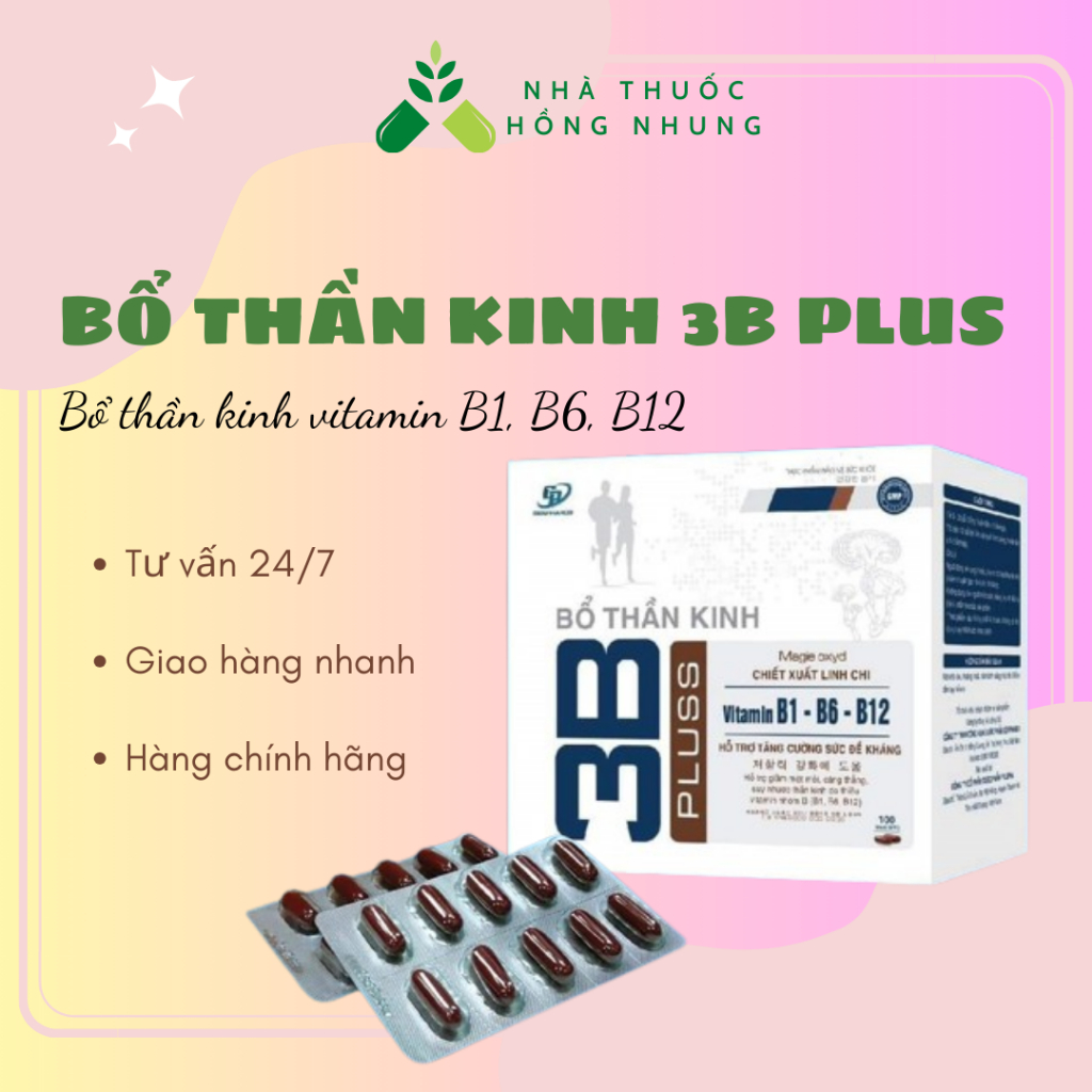 Vitamin 3B pluss nerve tonic tablets, help reduce tension, Numbness of limbs, neck pain