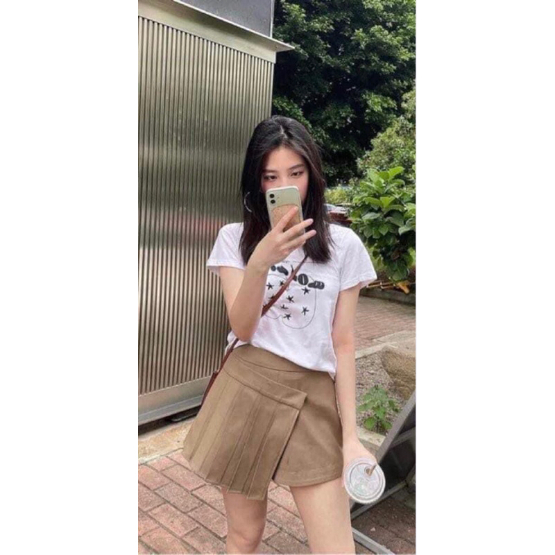 Zara new tag Pleated Skirt Pants Front Beveled Flap Shopee Malaysia