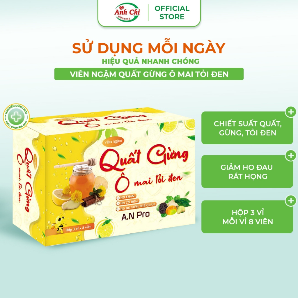 Anh Chi Pharma Black Garlic Kumquat Ginger Kumquat Lollipops Reduce