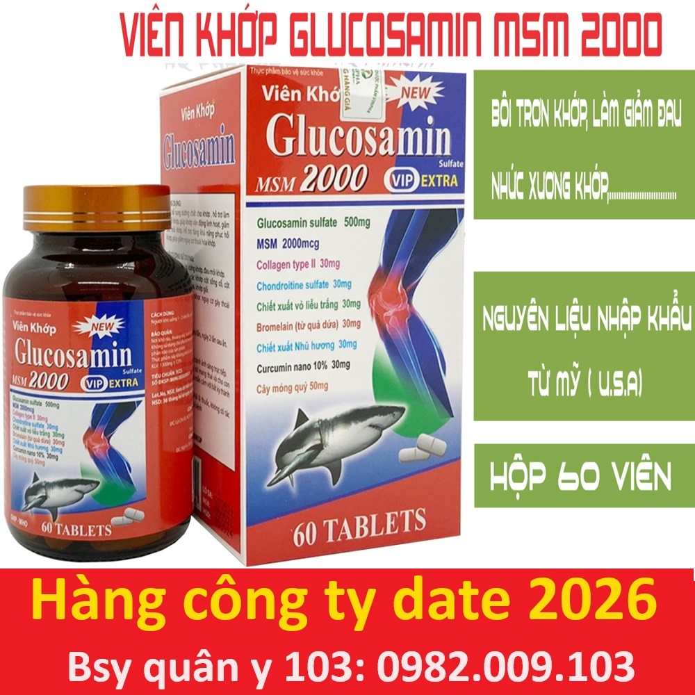 Glucosamin msm 2000 vip extra new Joint Tablets Nourish Osteoarthritis