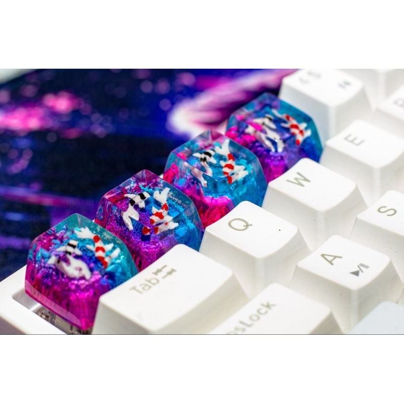 Pink tone koi resin Keycap decorates gaming table | Shopee Malaysia