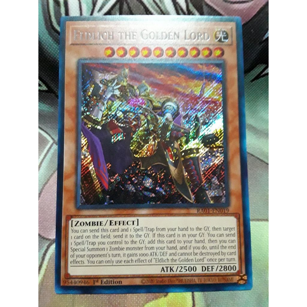 Yugioh Card - Eldlich the Golden Lord (alternate art) - RA01-EN019 ...