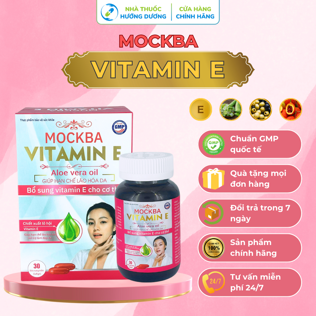 Mockba Vitamin E oral tablet moisturizing skin care whiten and dark