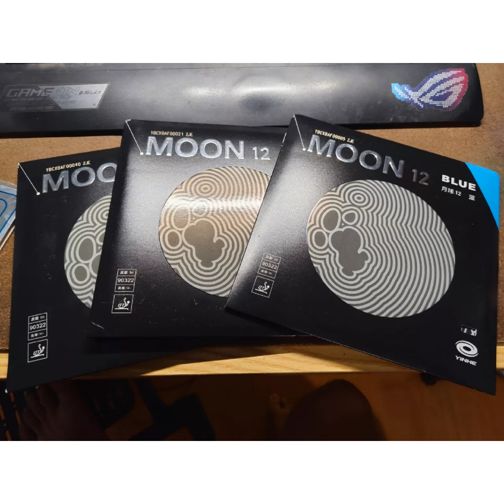 Yinhe moon 12 blue Table Tennis Racket [1 blue Side, Hardness] Shopee