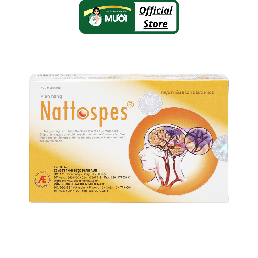 Nattospes Asia Capsules Help Reduce The Risk Of Blood Clots Formation And Dissolving (30 Tablets