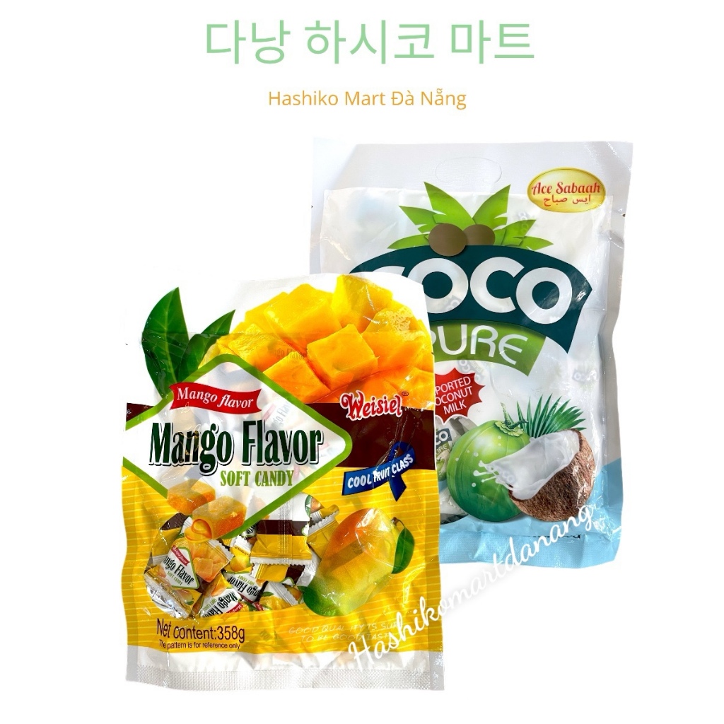 Thai Fruit Marshmallows 400G Pack (Mango Flavor Coconut Flavor