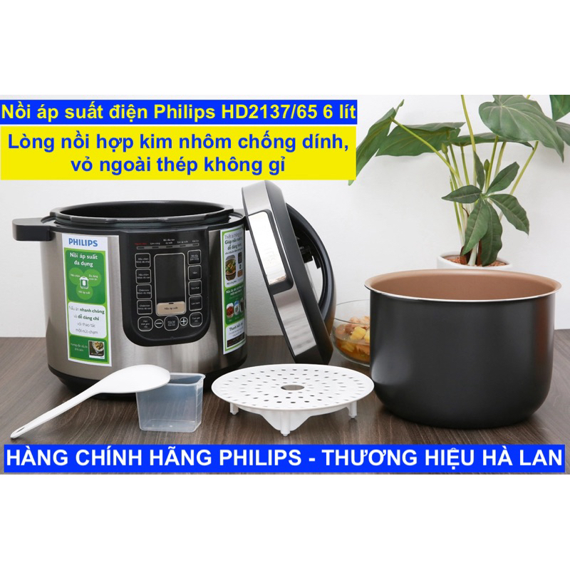 Philips HD2137 / 65 Genuine Electric Pressure Cooker 6 Liters New Box