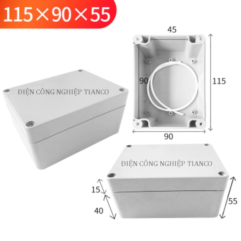 Watertight technical plastic Box 115x90x55mm - Waterproof technical ...