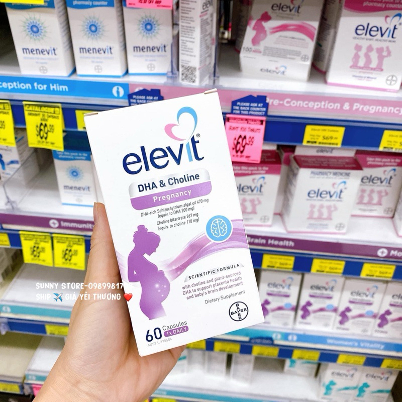 (Date 6/2025) Elevit DHA Pregnancy, Elevit DHA Pills & Choline For Pregnancy and Breastfeeding