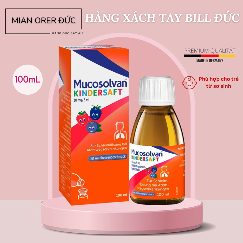 Mucosolvan Hoo Syrup 100ml Reduces Cough Quickly, Effectively Phlegm