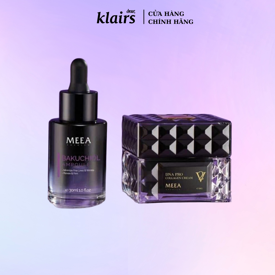Coffret Soin Visage MEEA DNA Pro Collagen Cream + V2 Bakuchiol Serum – Neuf, Anti-âge