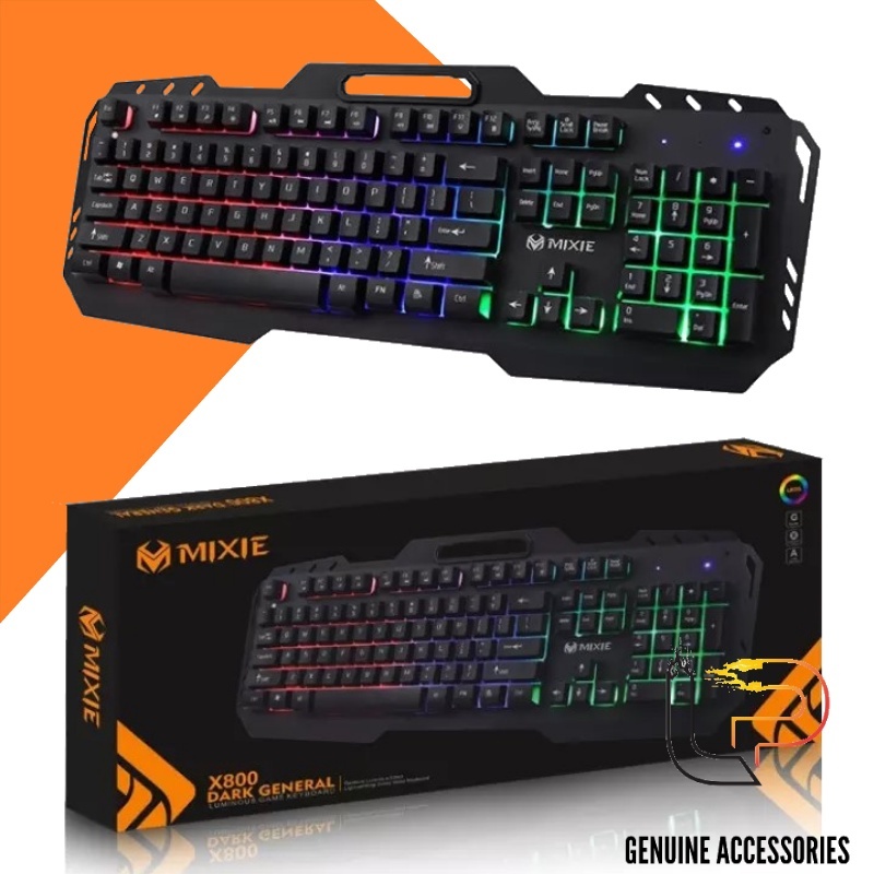 Keyboard Mechanical Keyboard Mixie X800 Usb Led rgb Super Sharp