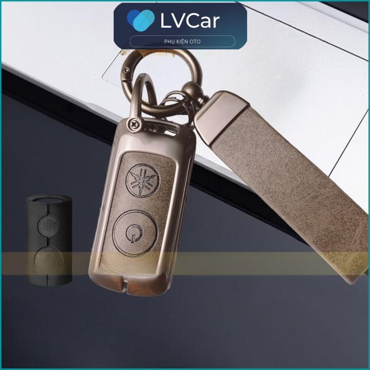 Car lock cover with metal rim and cowhide surface for Yamaha Exciter ...