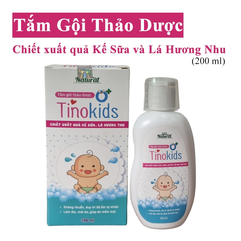 Tinokids Herbal Shampoo Antibacterial, Prevents Heat Rashes, Prevents ...