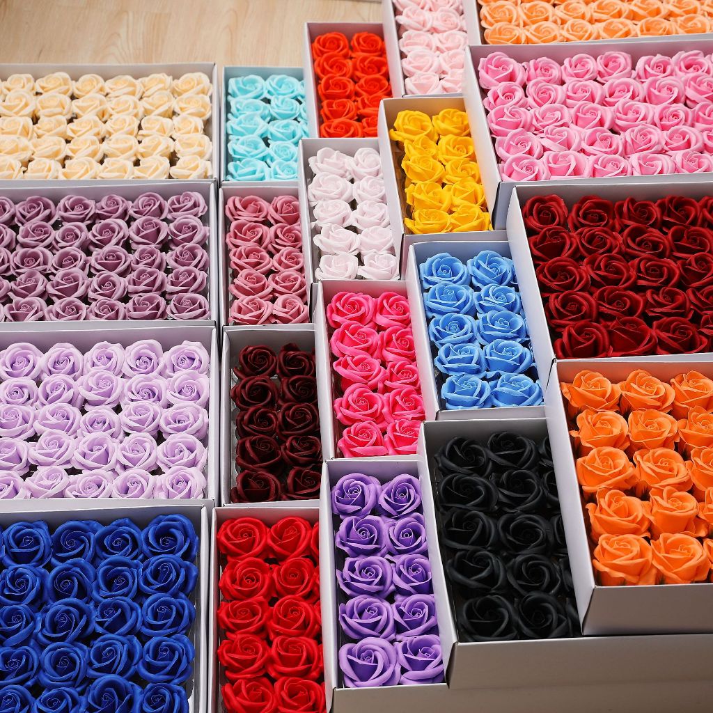 Wholesale of 50 beautiful thick petal scented wax roses for decoration ...