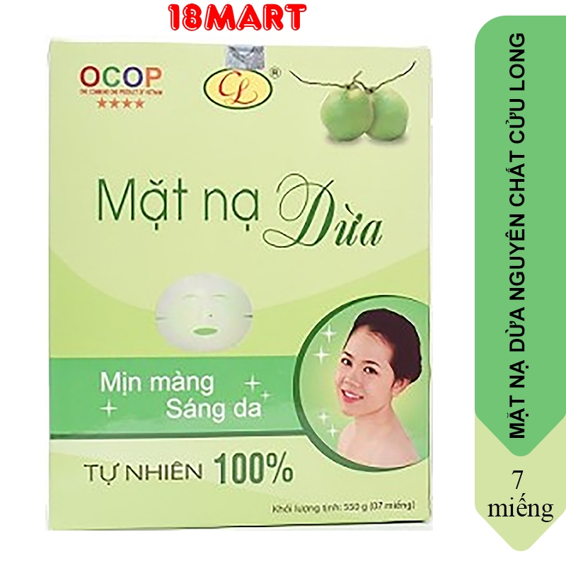Cuu Long pure coconut mask box of 7 pieces Shopee Malaysia
