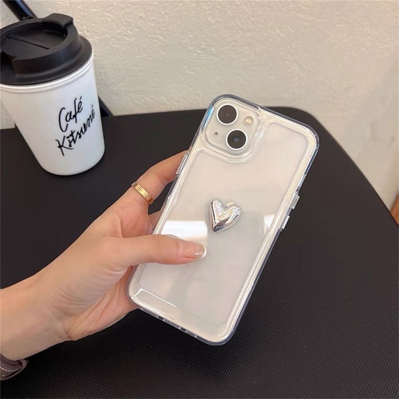 Iphone Case With HeartShaped Stand With Luxury Ripple Edge iphone 6 / 7 / 8 / X / XS / 11 / 12