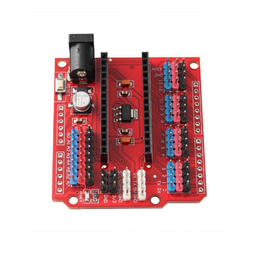 Pin Output Base for Arduino Nano IO Shield - Red Pin Expansion Board ...