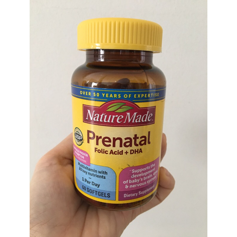 Multivitamins For Pregnant Mother NATURE MADE PRENATAL FOLIC ACID + DHA, 60 Tablets Shopee