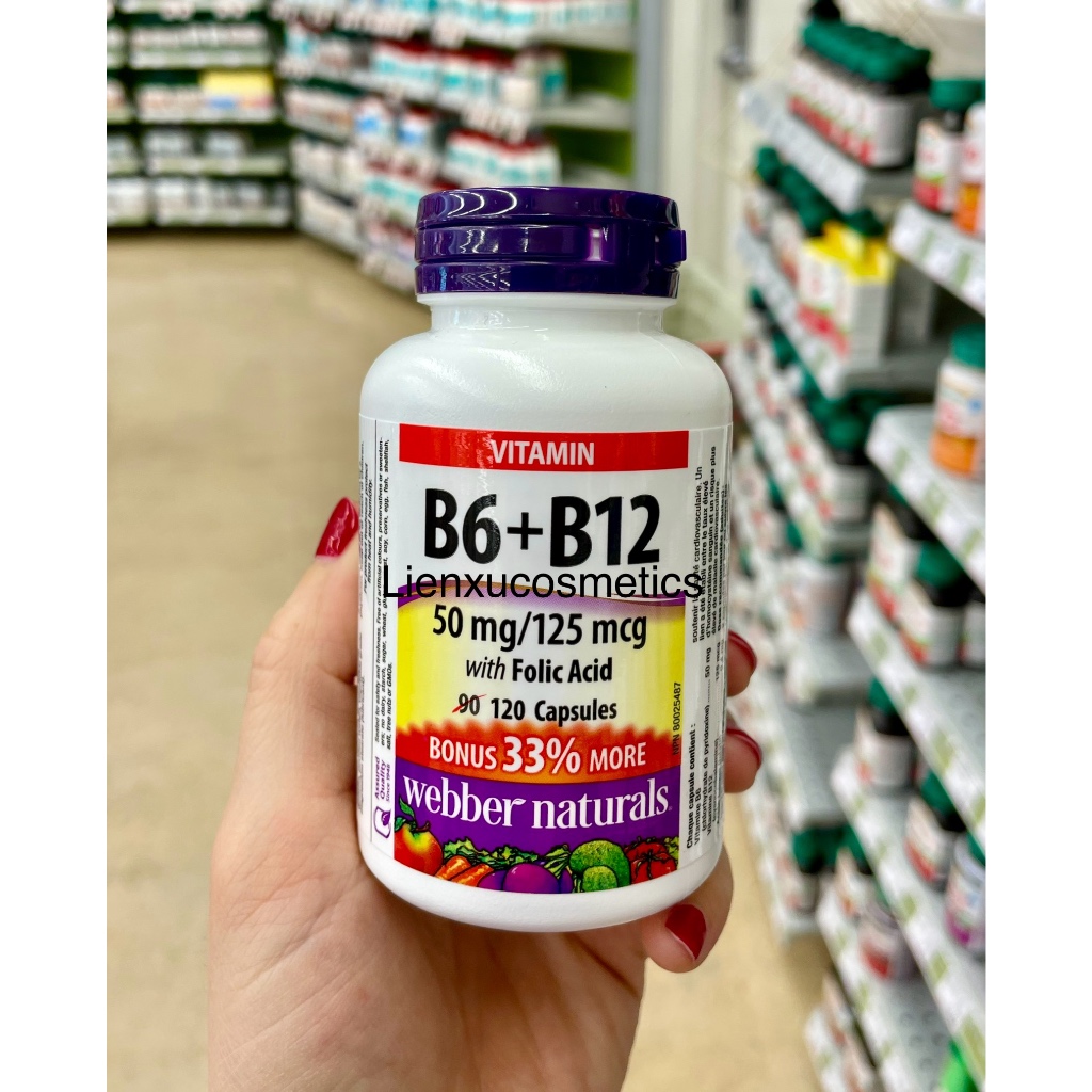 Improve Heart Health Webber Naturals B6, B12 And Folic Acid, Box Of 120 ...