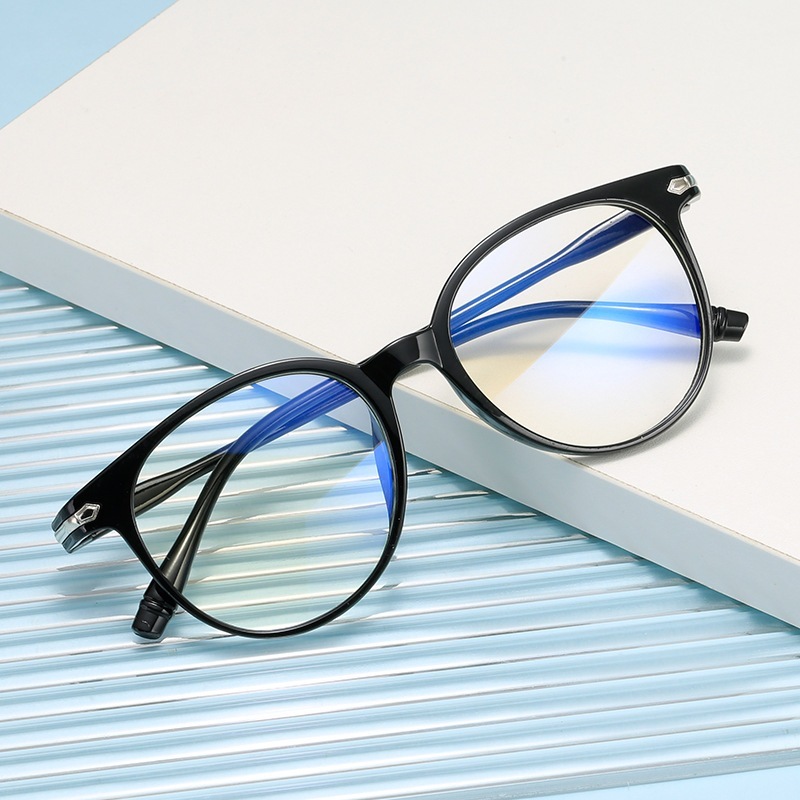 False glasses with anti-UV400 anti-UV400 round glasses and blue light ...