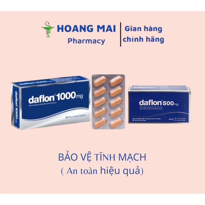 Daflon oral tablet 500mg, 1000mg French Servier supports Hemorrhoids
