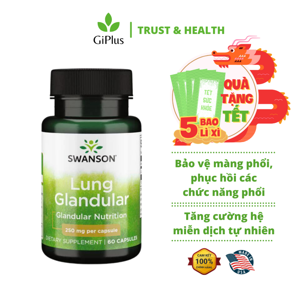 Swanson Lung Glandular 250MG (60 Tablets / Bottle) Shopee Malaysia