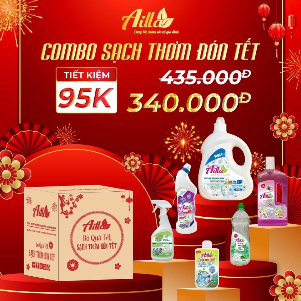 Combo Ailla 6 products includes 1 washing machine drum cleaner