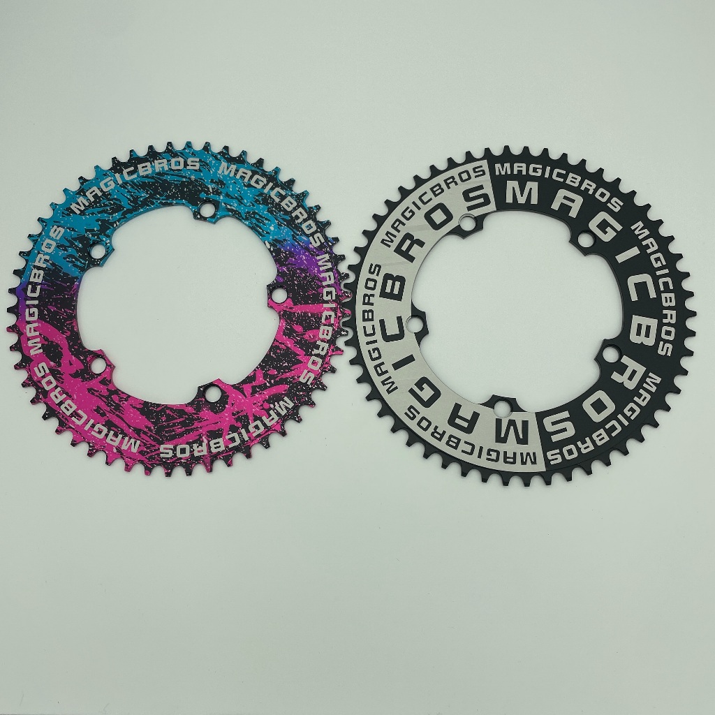 Zktfyshk Ovales Kettenblatt 52-60T - Aluminiumlegierung Für 110/130BCD Rennrad & Klapprad